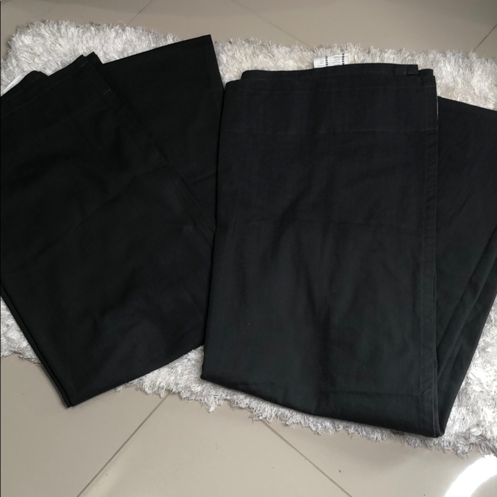 IKEA DARK GRAY 2 PANEL CURTAINS